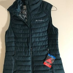 Columbia quilted vest, green
